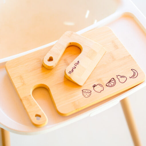 Kit Infantil Tábua de Corte e Cortador Personalizado