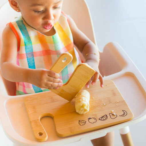 Kit Infantil Tábua de Corte e Cortador Personalizado